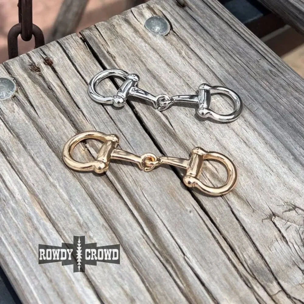 Snaffle Horse Bit Wild Rag Scarf Slide | Silver Western Scarf Ring